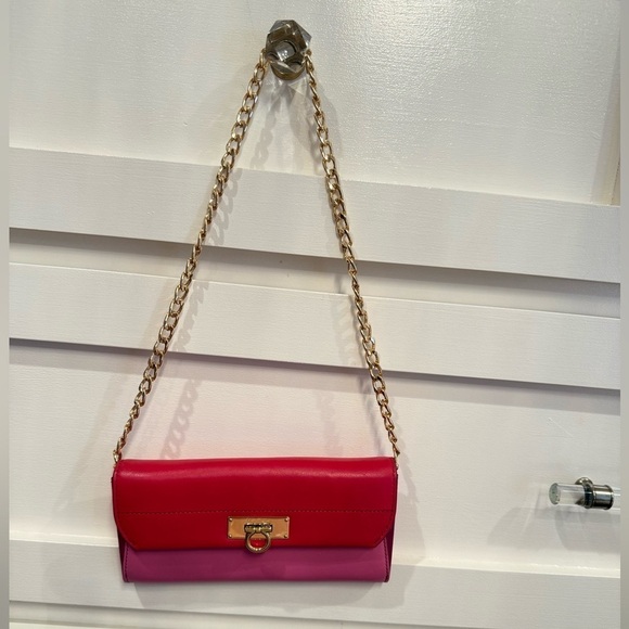 Salvatore Ferragamo beautiful pink & red clutch, wallet, handbag - Picture 11 of 11